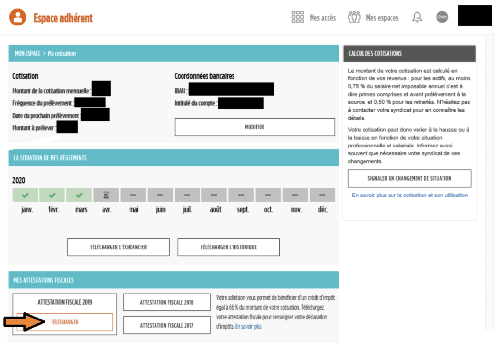 Attestation Fiscale Syncass Cfdt